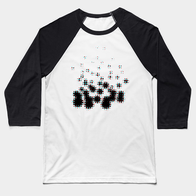 Glitch Texture Baseball T-Shirt by Lollik